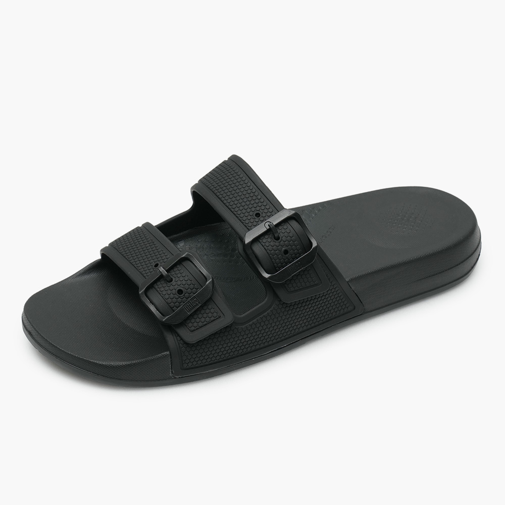 IQUSHION TWO-BAR BUCKLE SLIDES 슬리퍼 (womens) FD2-090